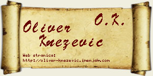 Oliver Knežević vizit kartica